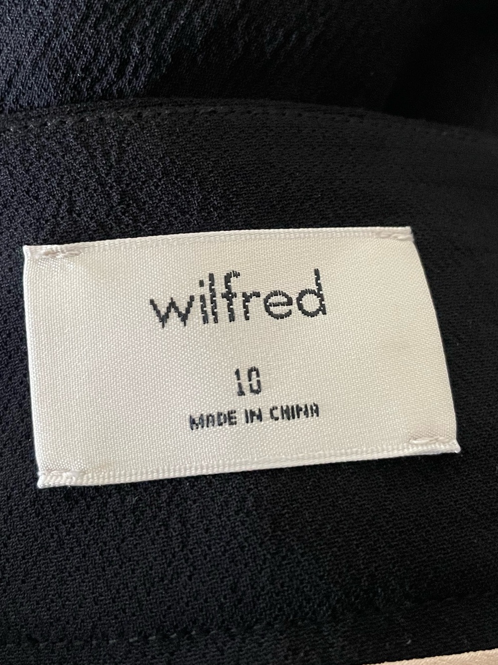 NEW Wilfred Anna Trouser Pant Double Buckle Belted High Rise Black Size 10 - Picture 9 of 9